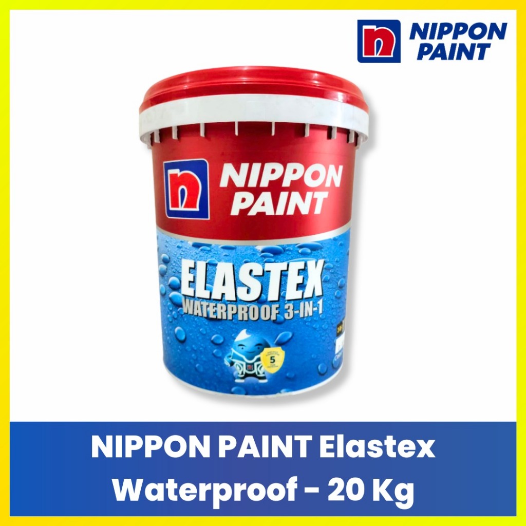 Nippon Paint ELASTEX Waterproof 20 KG Cat Pelapis Dinding Tembok Interior Eksterior