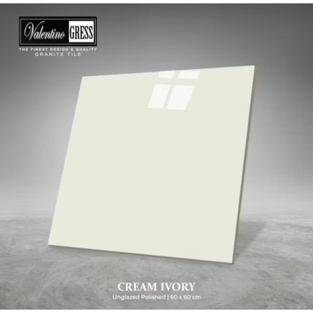 GRANIT 60×60 VALENTINO GRESS CREAM IVORY | UNGLAZED POLISH