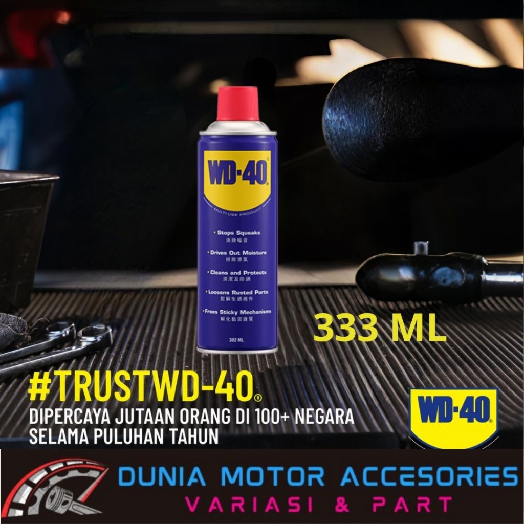 wD-40 Pelumas Anti Karat Lubricant 333mL Pembersih Pelumas Serbaguna WD40 333ml