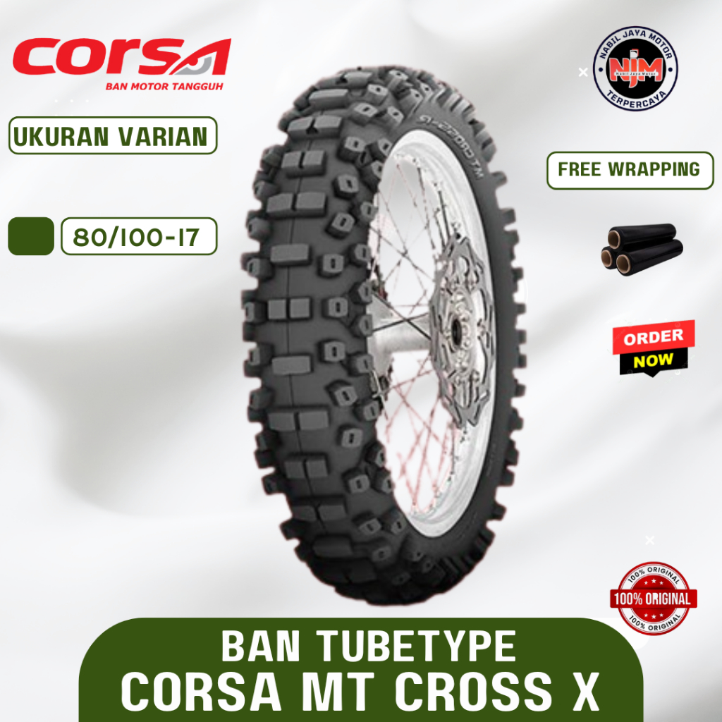 Ban Corsa MT CROSS 80/100-17 Tube Type Untuk Motor Cross Ring 17