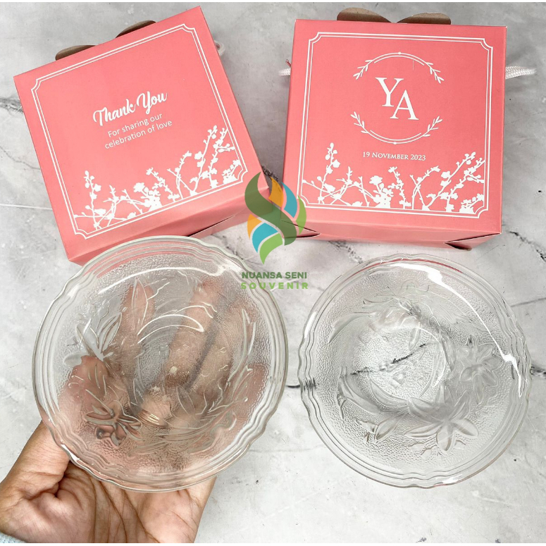 Souvenir Pernikahan Mangkok Sambal Kaca Mangkok Sereal Small Bowl Kemas Paper Box