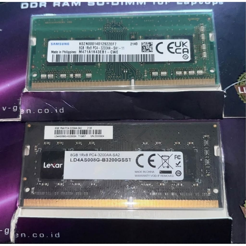 RAM 8GB DDR4 3200AA SODIMM LEXAR