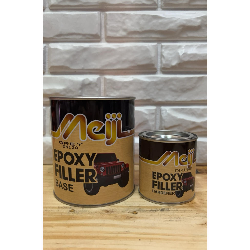 MEIJI EPOXY FILLER GREY | Cat Dasar Anti Karat Body Motor Mobil