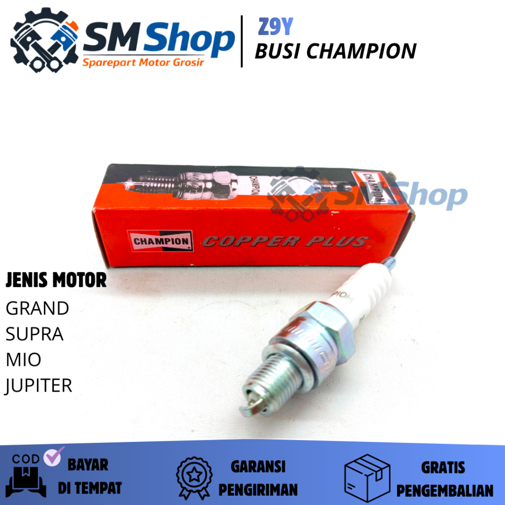 Z9Y 1PCS BUSI CHAMPION GRAND / SUPRA / MIO / JUPITER MOTOR BEBEK MATIC