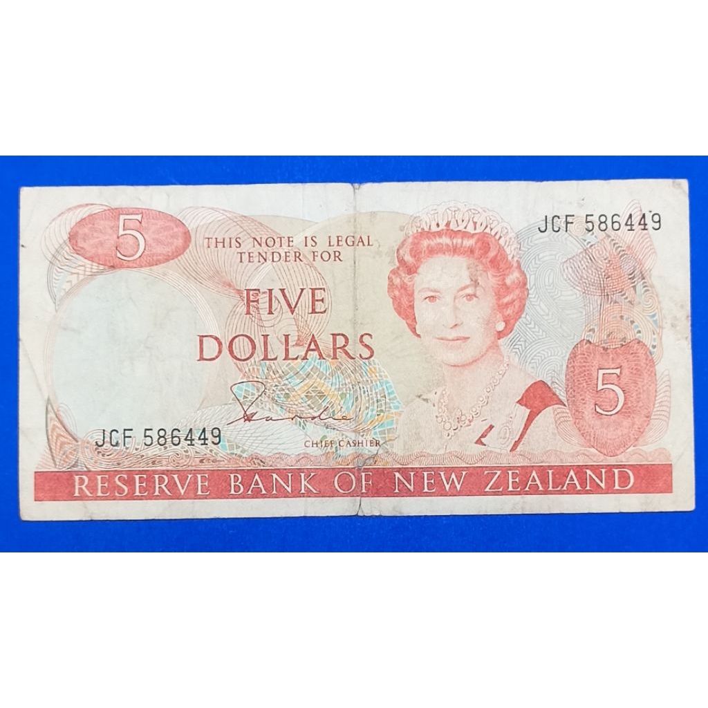 UANG KERTAS NEW ZEALAND 5 DOLLARS