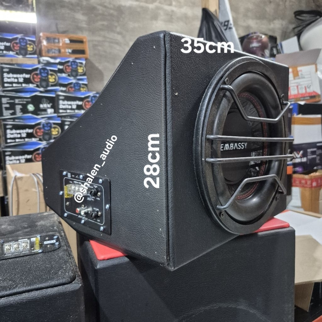 Speaker SUBwoofer BASS TUBE 10 inch EMBASSY MAX 500watt 12Volt Mobil ( New Carry AC / Grand Max Ac)