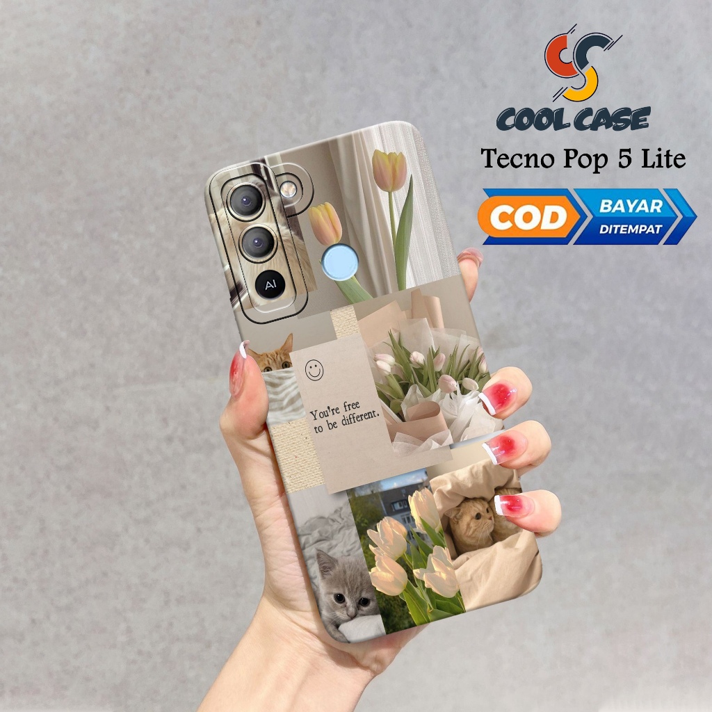 Case Hp Tecno Pop 5 Lite Terbaru - Fashion Case Bunga - Softcase Hp Tecno Pop 5 Lite Terbaru - Case 