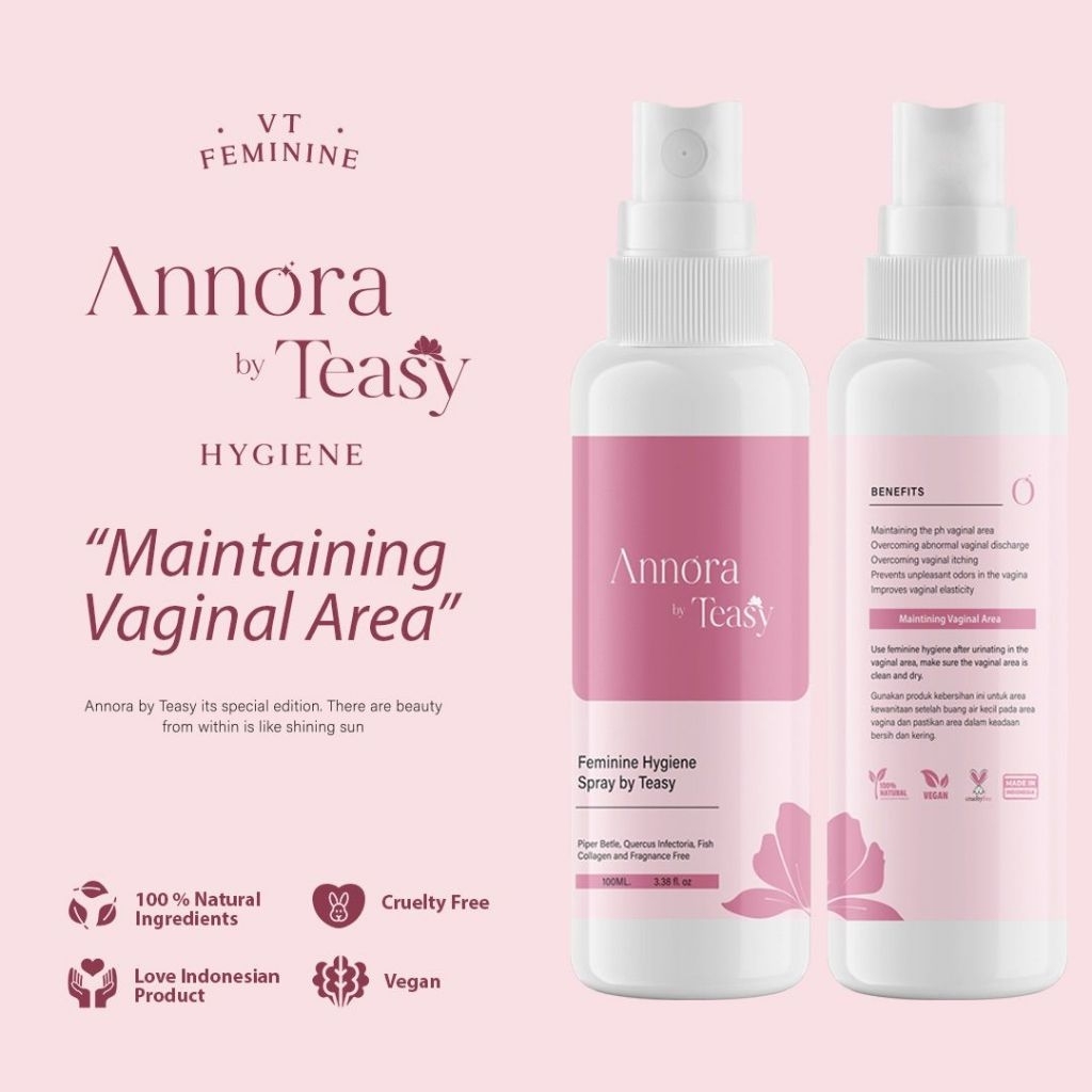 Annora by Teasy Feminine Hygiene Spray - Obat Keputihan Rapet Miss V pH Balance