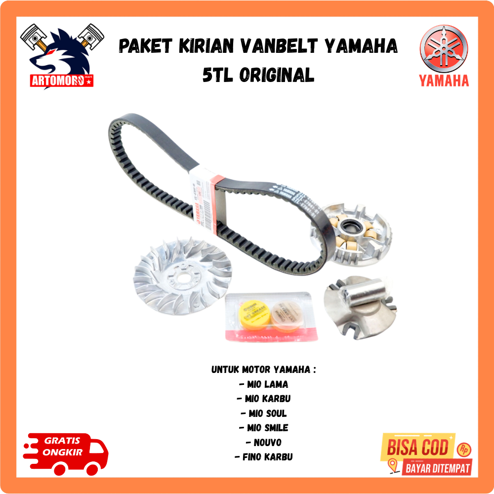 Ori Paket Kirian Mio Sporty - VanBelt Mio Karbu Komplit Paket CVT Mio Sporty 5TL original