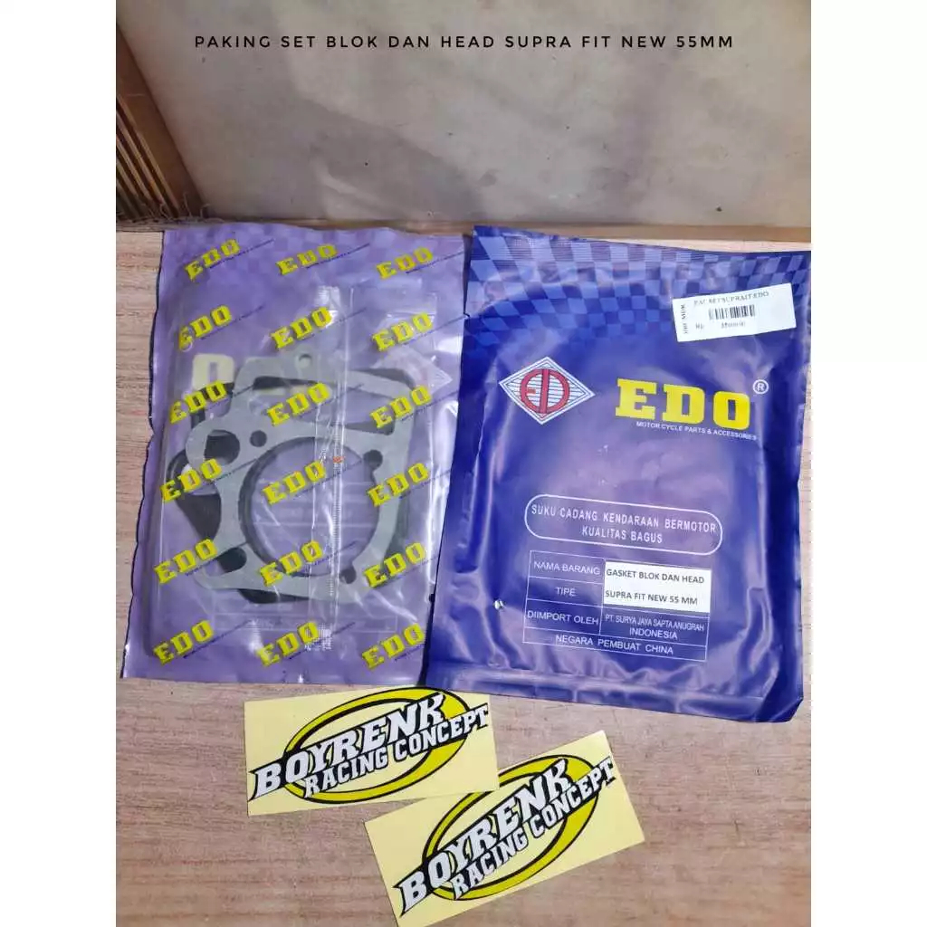 1SET Paking Perpak Blok Kop SUPRA FIT NEW LEGENDA 55mm Edo - BOYRENK RACING CONCEPT