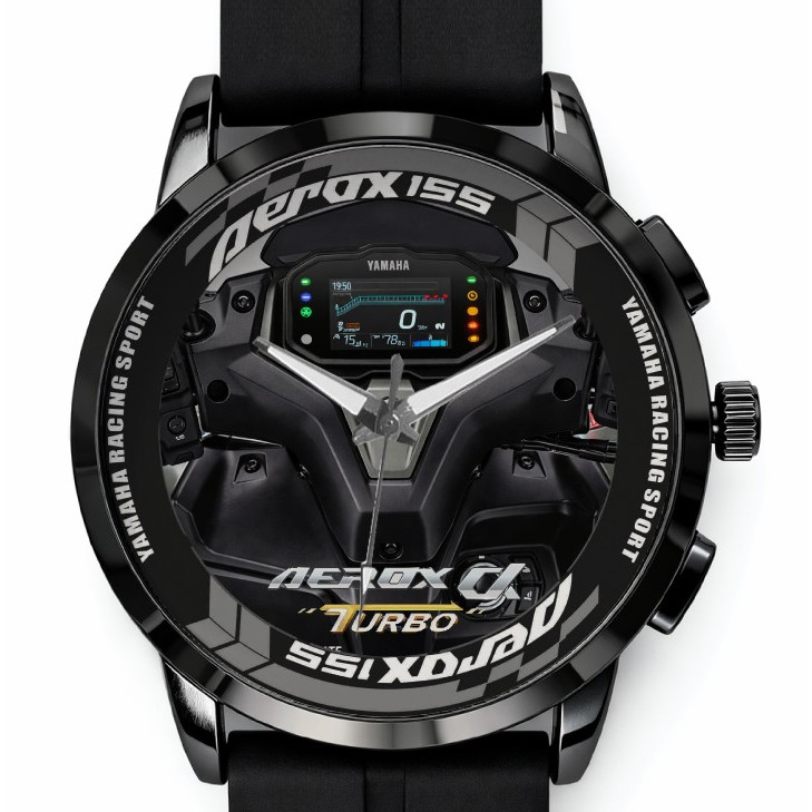 Jam Tangan Pria Sporty Aerox 155 – Desain Motor Racing | Jam Tangan Biker Aerox | Jam Tangan Fashion
