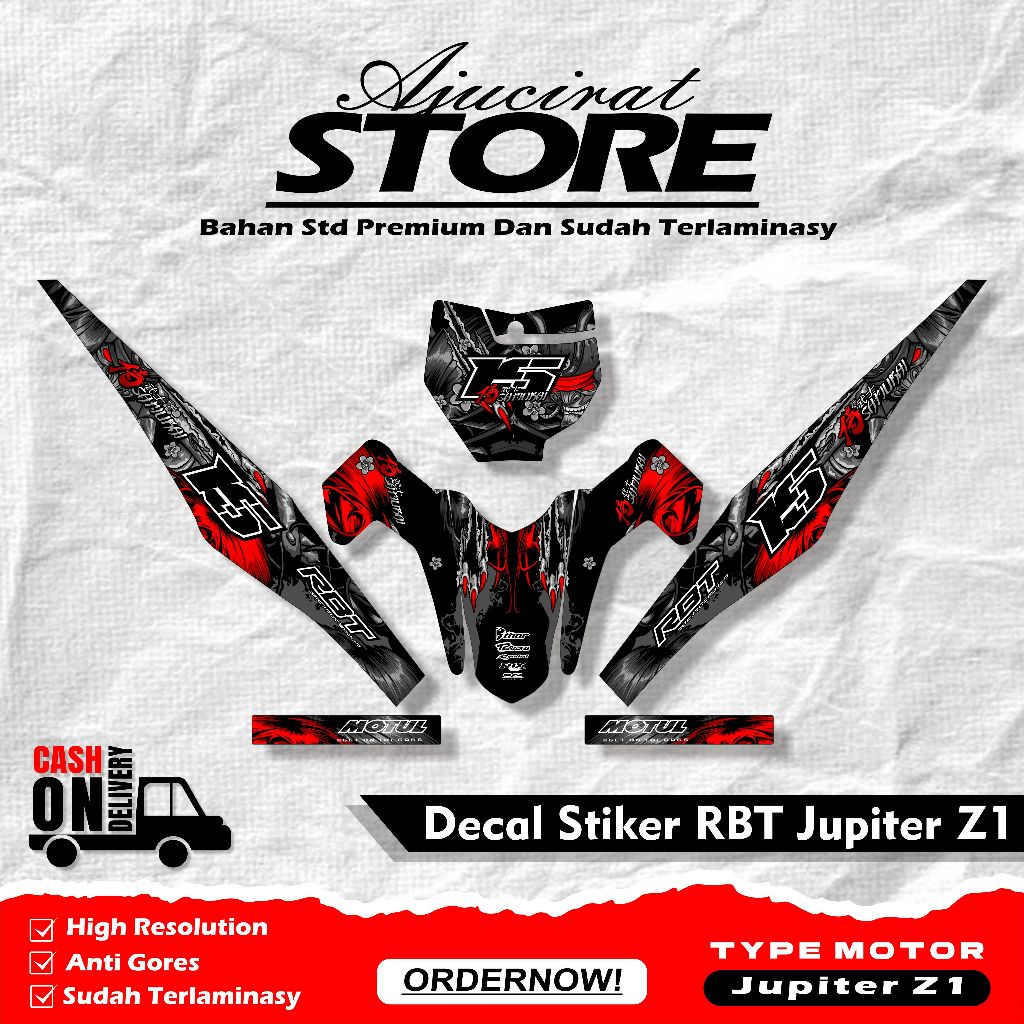 Sticker DECAL FULL BODY JUPITER Z1 MOTOR RBT BEBEK MODIF SUPERMOTO YZ CRF KLX KX KTM RBT