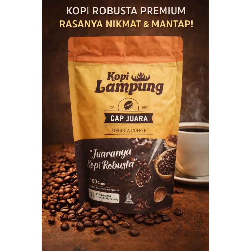 KOPI LAMPUNG CAP JUARA.100 gr