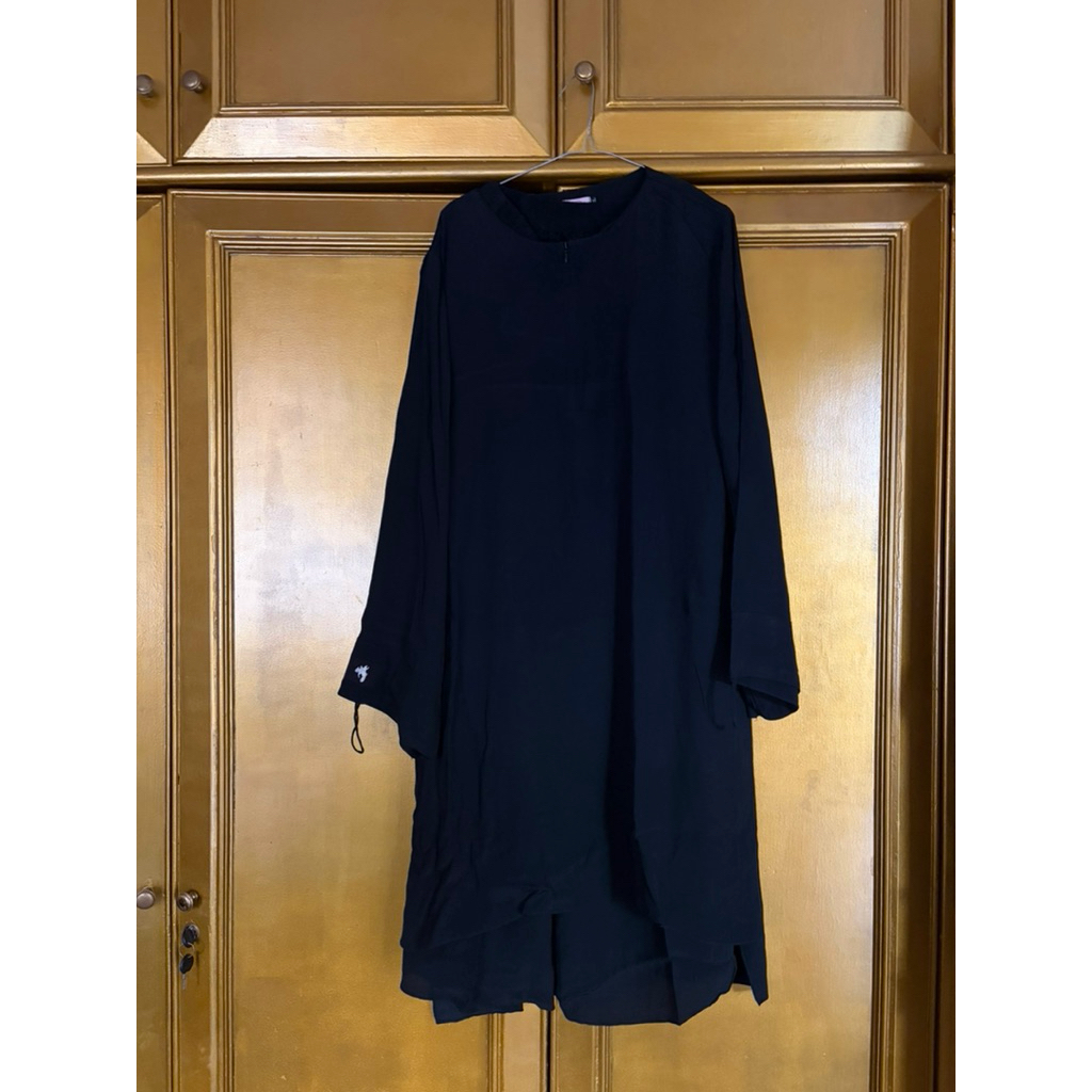 Prewashed Hejira Waterdye Set Tunik Black XL