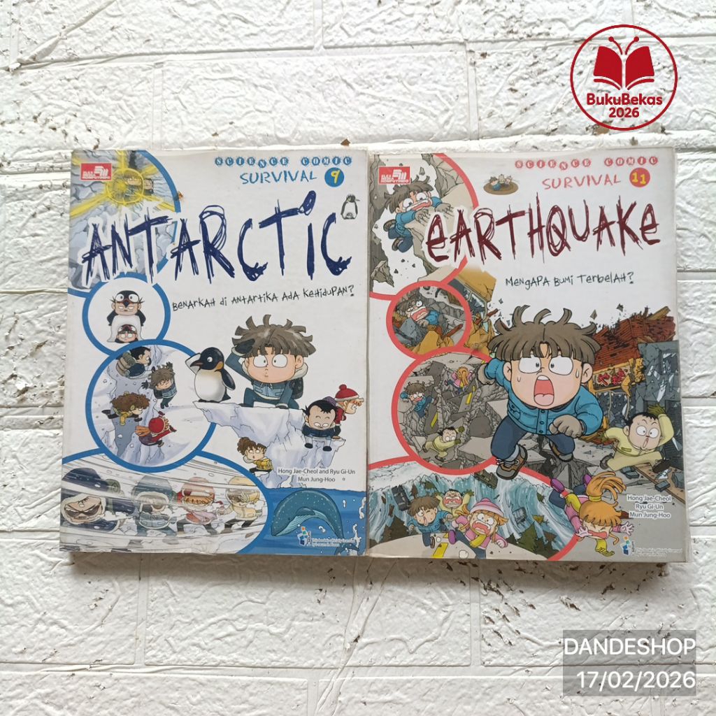 Science Comic Survival - Earthquake / Antartic - Komik Educomics Why Science Comic Pendidikan Bekas 