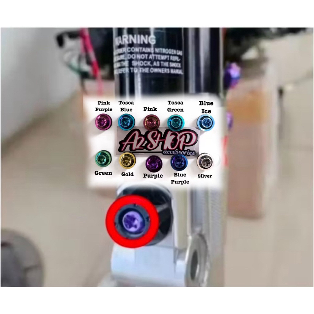 BAUT TITANIUM TABUNG SHOCK DEPAN KTC HARGA 2 BAUT