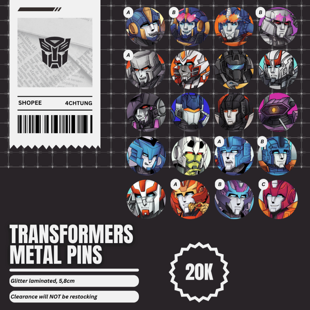 TRANSFORMERS PIN | metal pin glitter laminated | by 4chtung