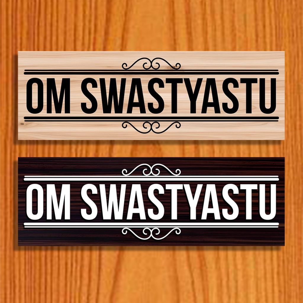 Lokala - Seri Hiasan Pintu Hindu / Hiasan Dinding Hindu Doa Om Swastyastu