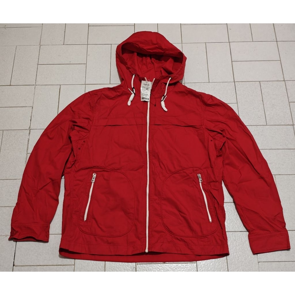 Jaket Casual Sport Uniqlo Katun Kanvas Merah
