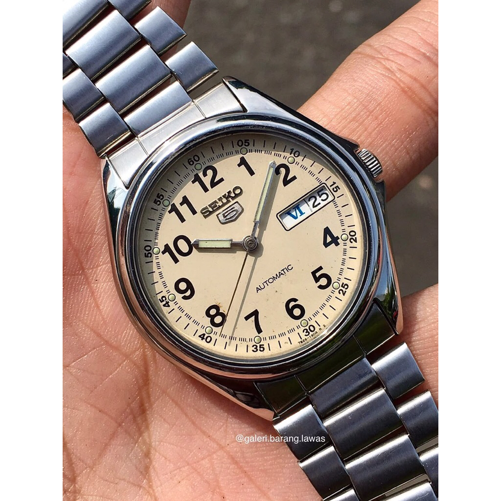 SEIKO 5 FIELD MILITARY BEIGE DIAL AUTOMATIC CAL.7S26B