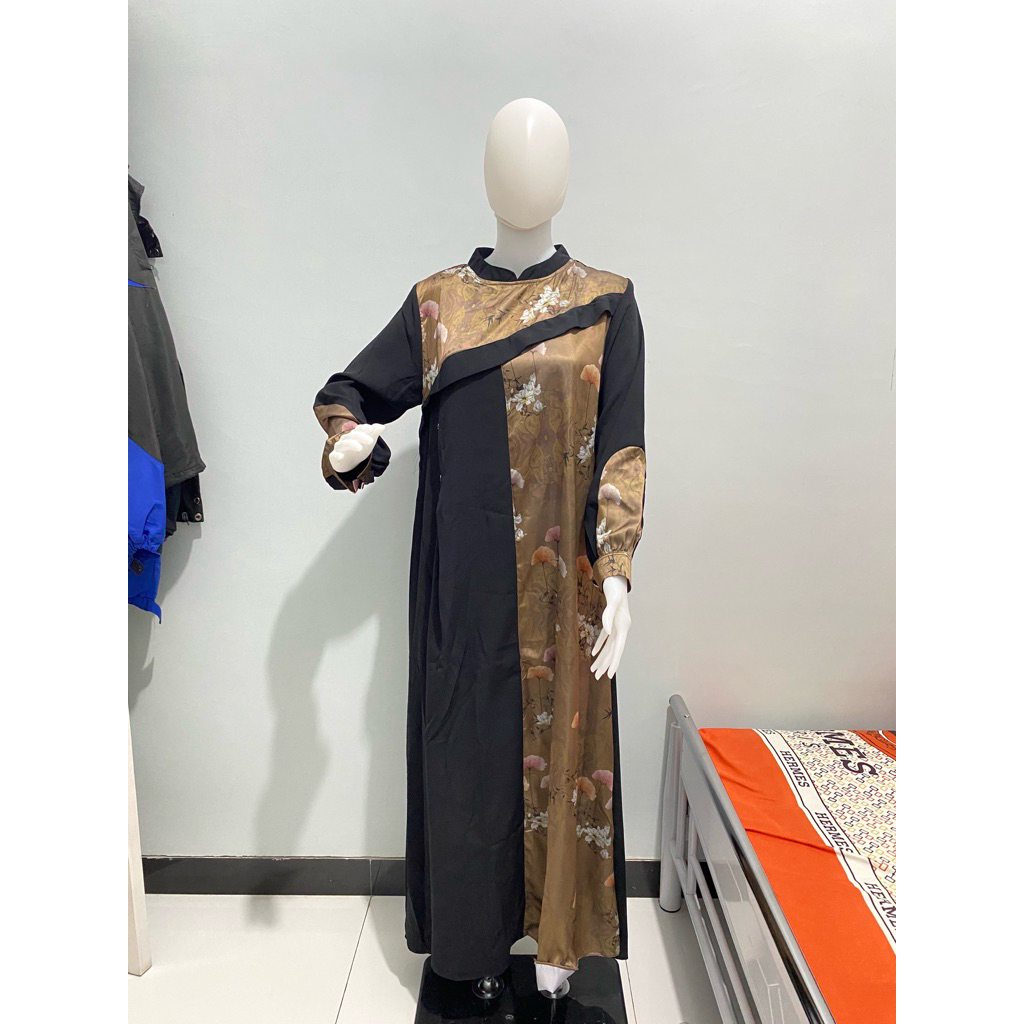 GAMIS Seide Grup HITAM NEW @prelovedtaf