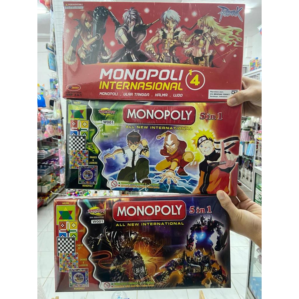 Monopoli Mancanegara 5in1 Jumbo | Mainan Keluarga Ular Tangga Ludo Catur Lengkap