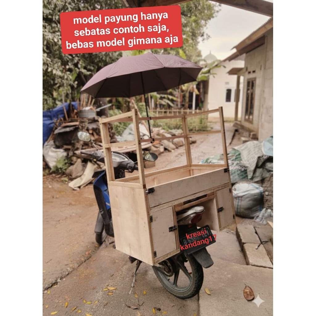 Termurah Gerobak kopi keliling / Starling / Gerobak motor Starling 90×85×40cm & 90×100×40cm