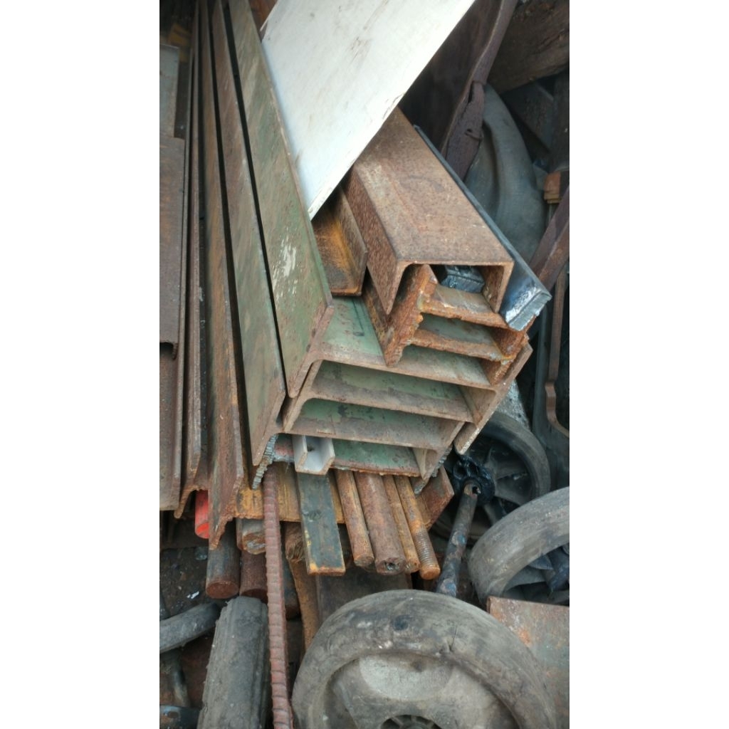 (HARGA PER KILO) BESI BEKAS WF, PLAT, PIPA, UNP, Potongan DSB.