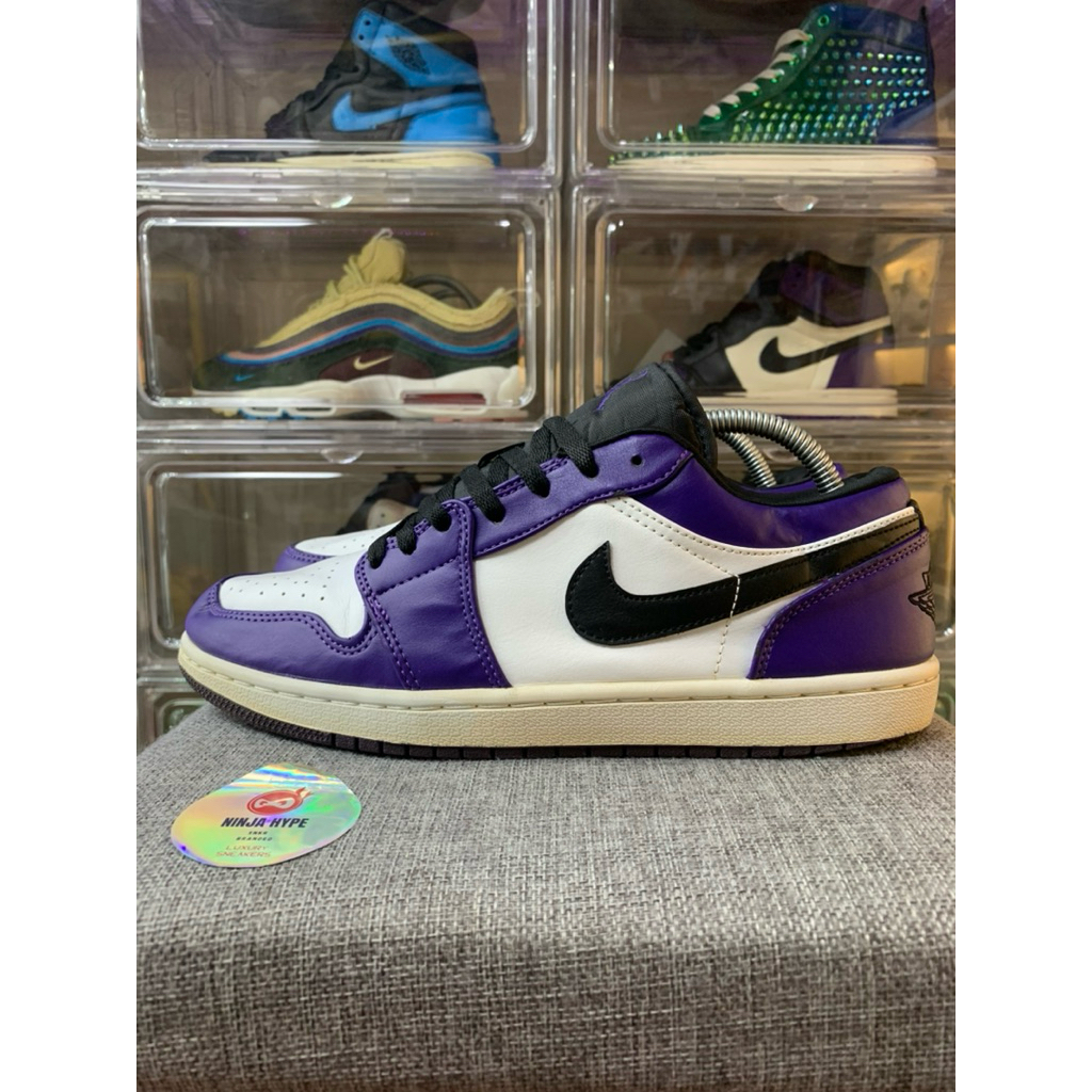 AJ 1 LOW COURT PURPLE , SEPATU , SHOES , SNEAKERS