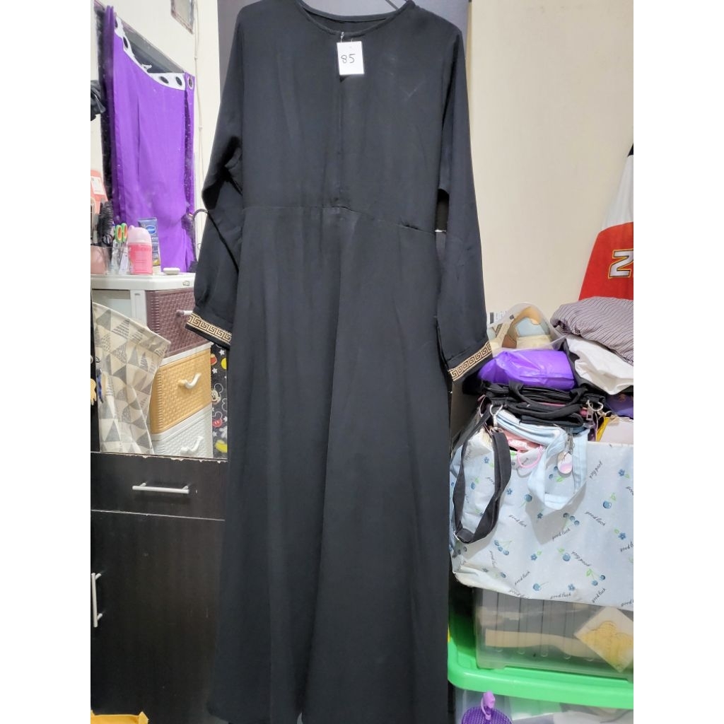 preloved abaya hitam / gamis hitam / abaya lokal
