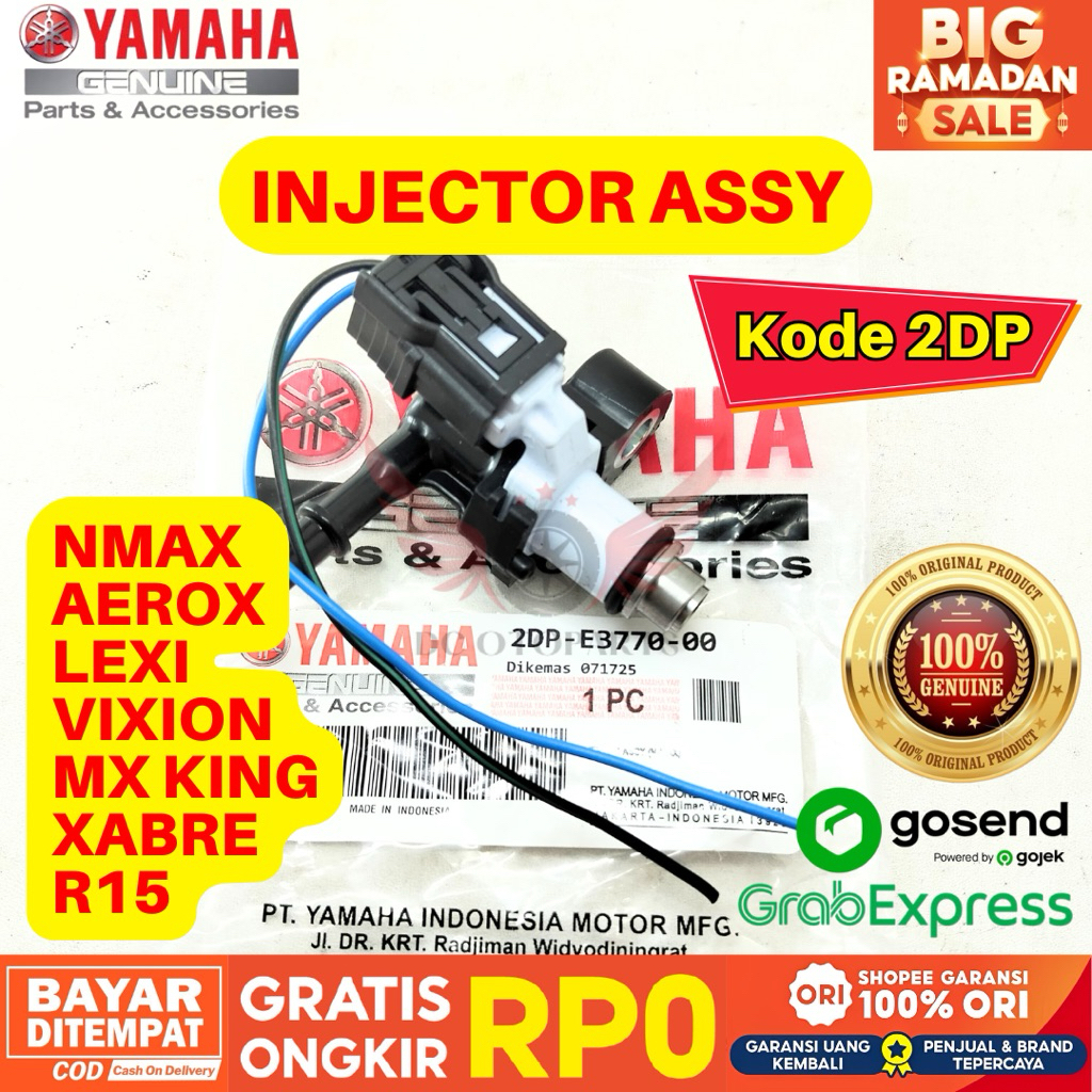2DP INJECTOR ASSY NMAX ORIGINAL YAMAHA GENUINE PARTS, INJECTOR ASSY AEROX GARANSI RESMI, INJECTOR VI