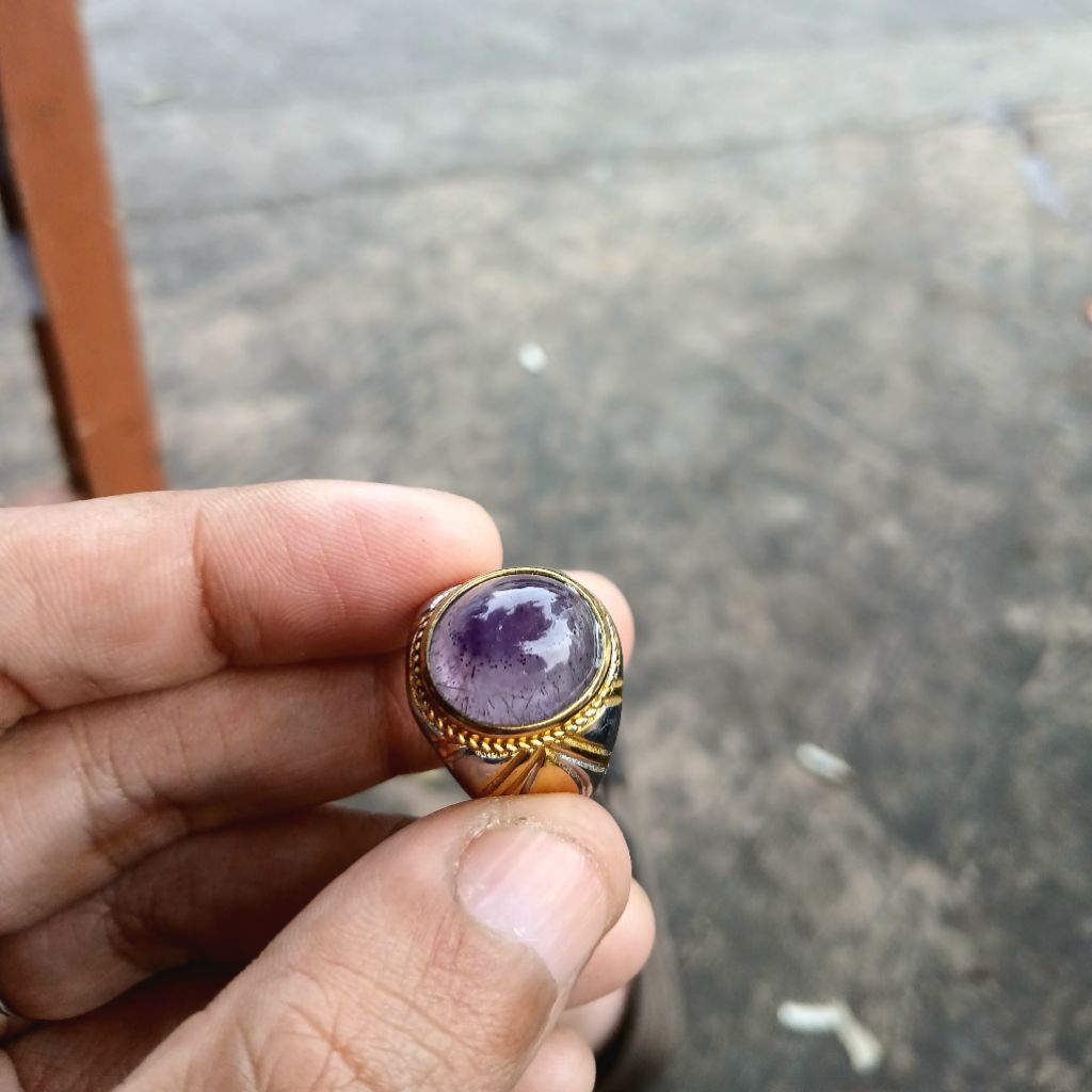 kecubung serat rambut  asli alam