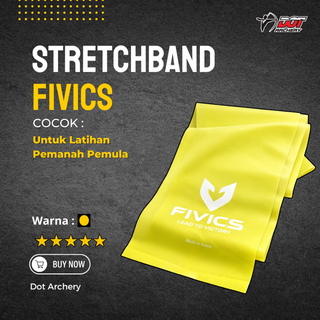 Stretching Band Panahan | Stretch Band Fivics Original | Alat Latihan Otot untuk Pemanah dan Pemula