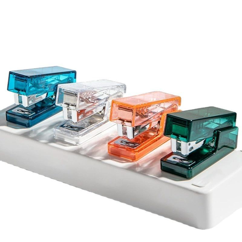 Staples Mini Transparan Unik Free Refil Isi Stapler Sekolah Portable ATK014 - Grosir JKT