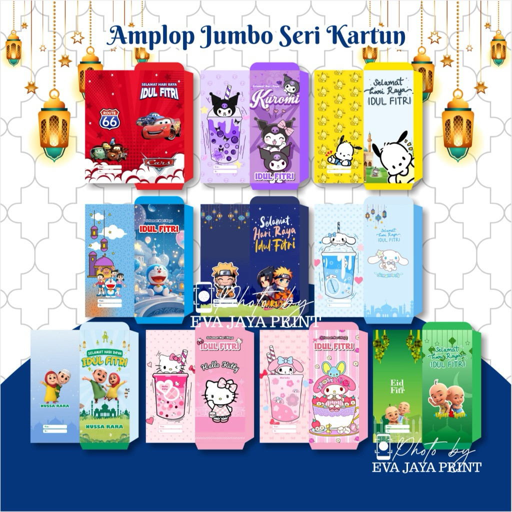 AMPLOP LEBARAN JUMBO MOTIF KARTUN / AMPLOP LEBARAN JUMBO / AMPLOP LEBARAN VIRAL / AMPLOP LEBARAN / A