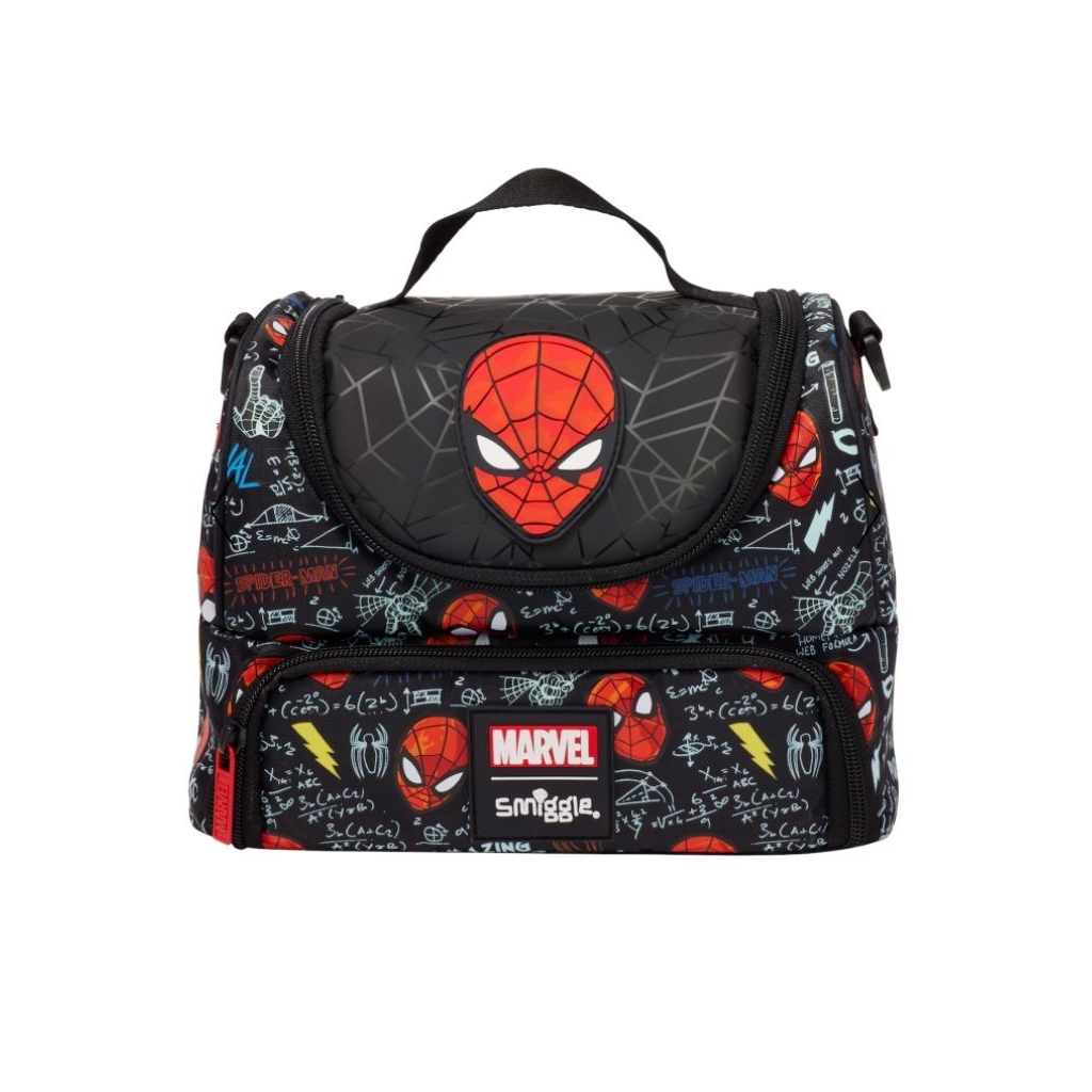 (ORIGINAL) Spider-Man Double Decker Lunchbox With Strap (Tas Bekal Makan Anak Sekolah SD/SMP)