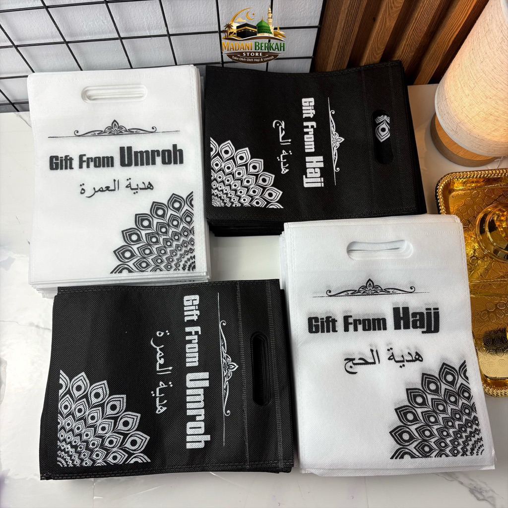 Tas Goodiebag Spunbond Haji Umroh 20x25 cm | Tas Oleh Oleh Haji | Kantong Souvenir Gift Umroh Gift F
