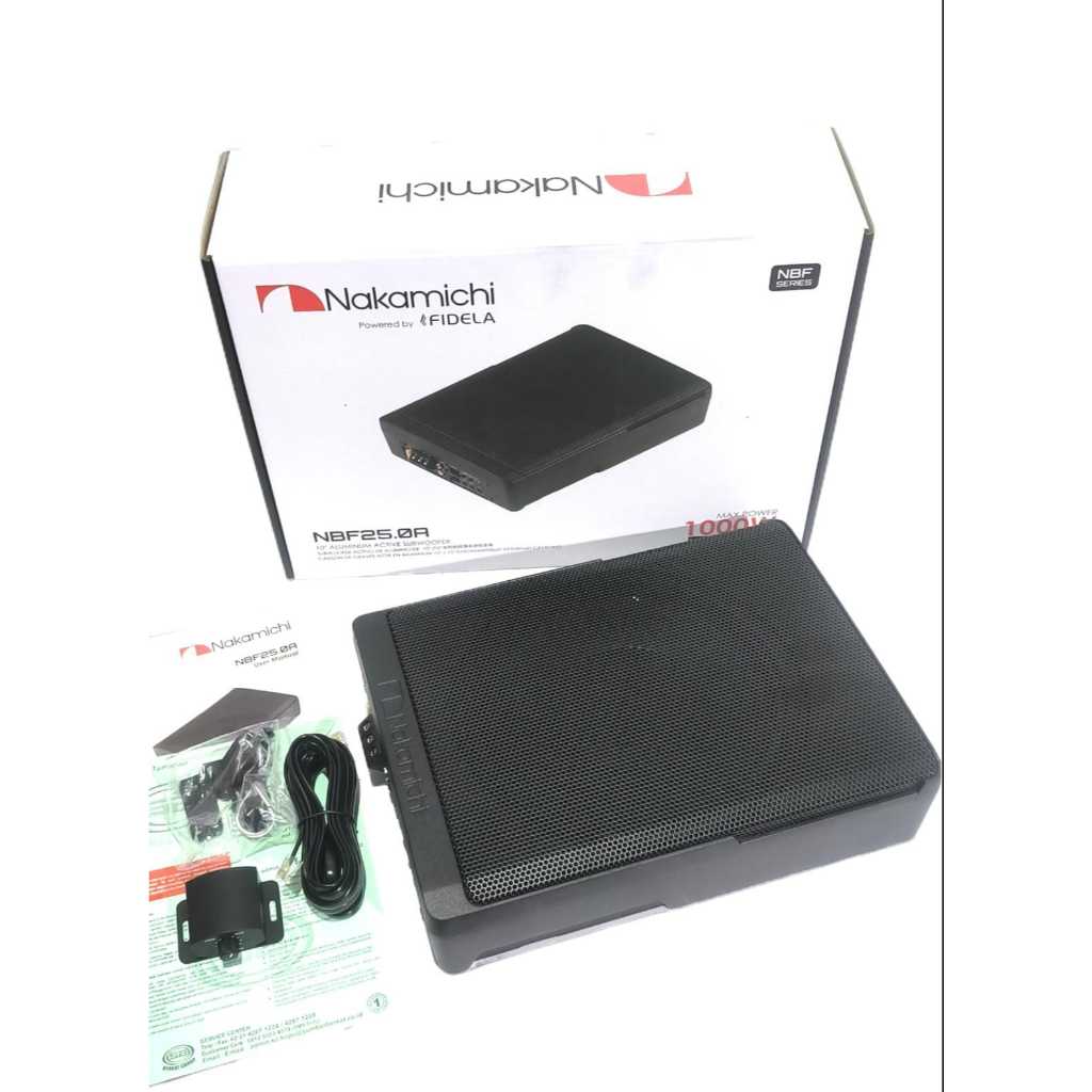 Subwoofer kolong Nakamichi NBF 25.0A subwoofer kolong jok mobil nakamichi 8inch