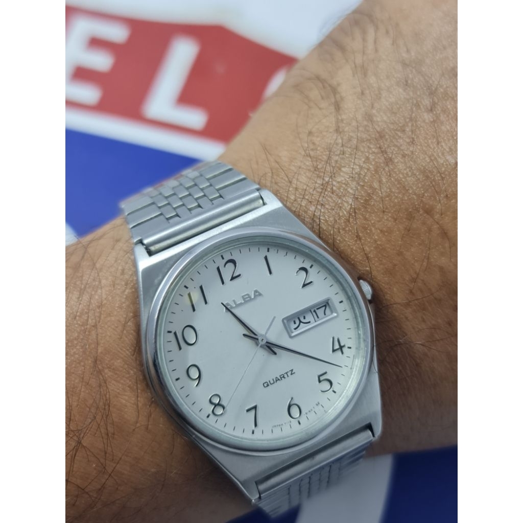 Jam tangan vintage Alba breguet numerik index military