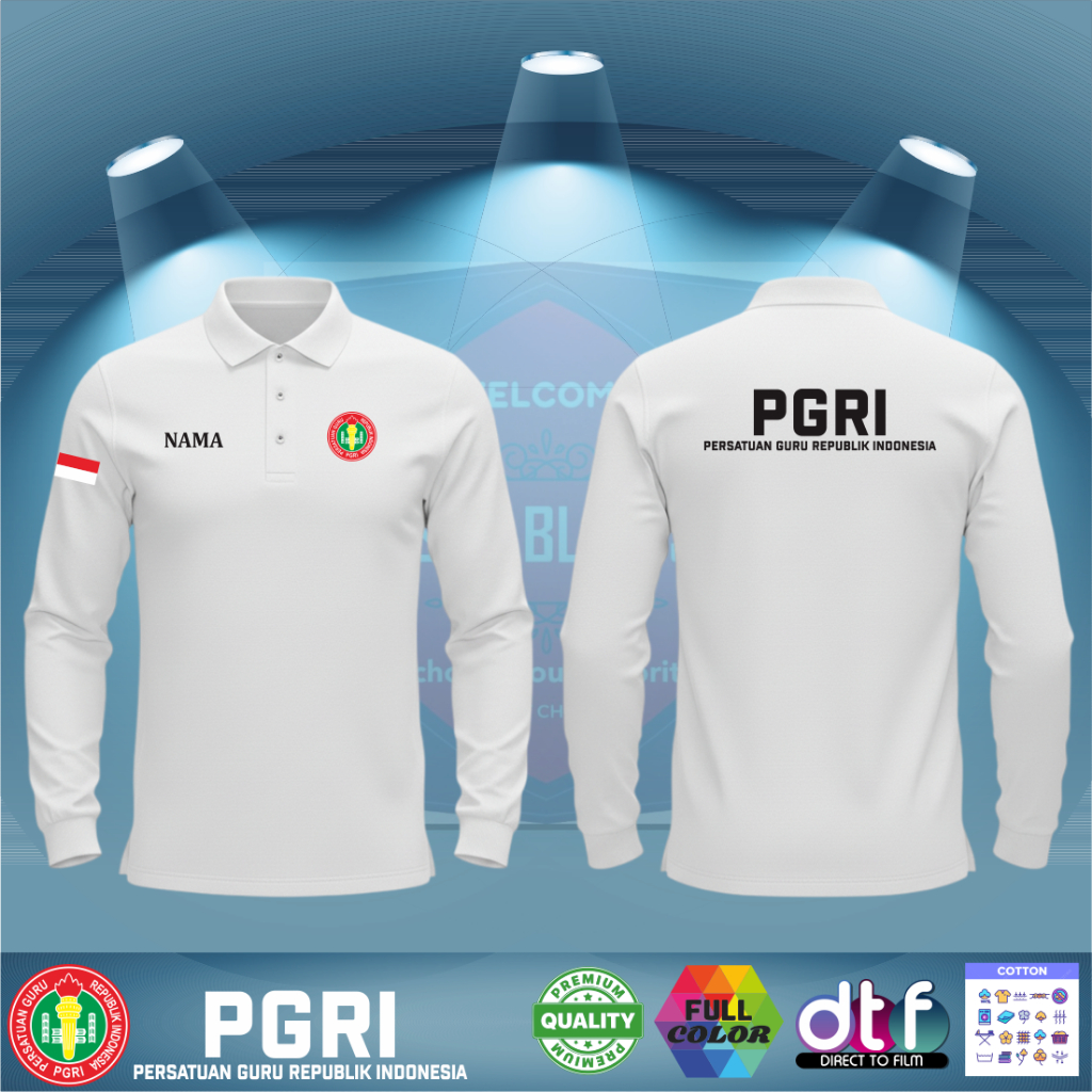 BAJU POLO PGRI KAOS KERAH PGRI KUALITAS PREMIUM LENGAN PANJANG DAN LENGAN PENDEK