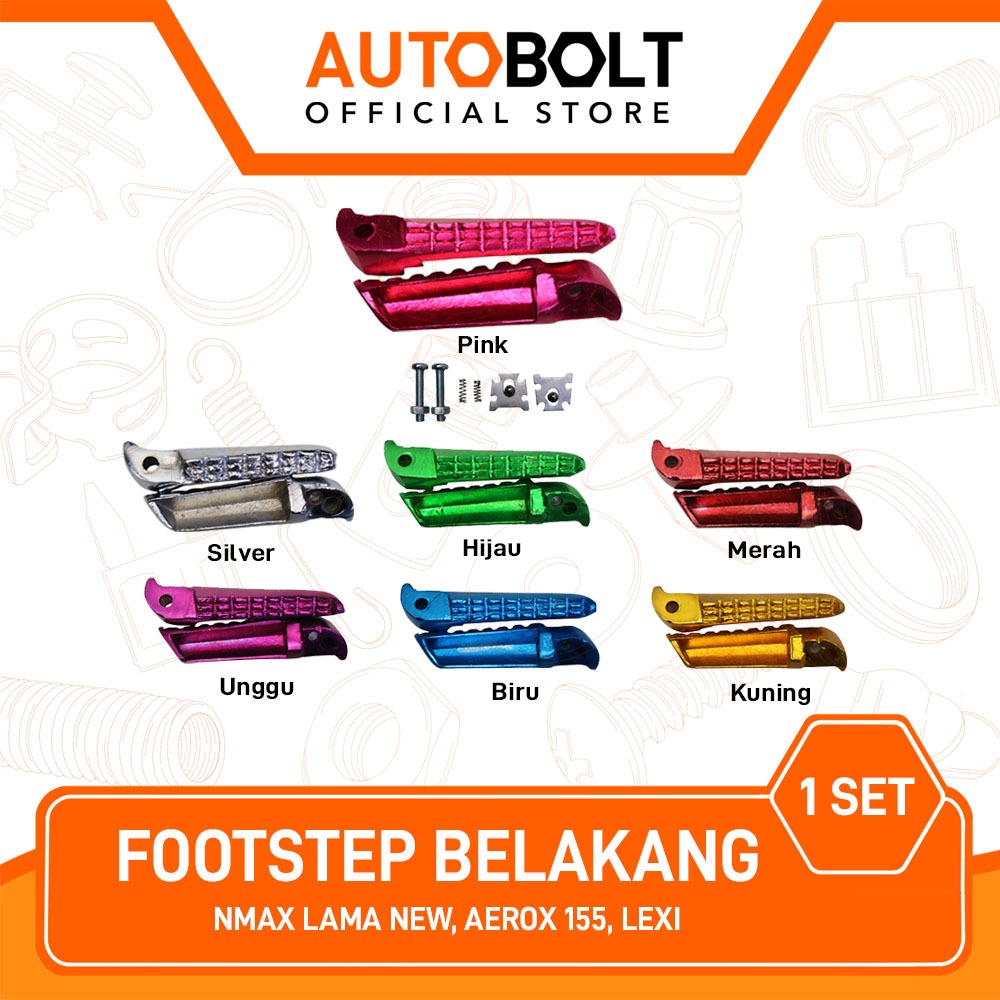 Footstep Belakang NMAX Lama New & Aerox 155 & Lexi Foot Barstep Pijakan Injekan Bar Step Variasi Kun