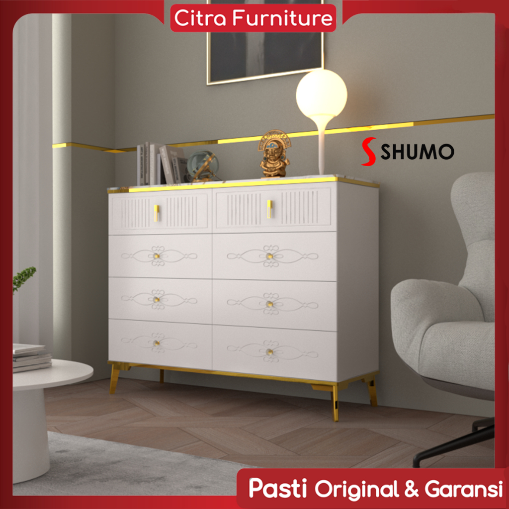 Citra Furniture SHUMO Crendenza Cabinet Marmer Soho series | Kabinet serba Guna Rak tv Laci Minimali