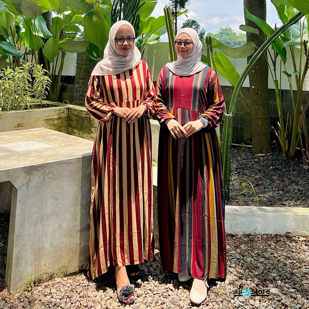 Daster Gamis Tali Pinggang Maxi Dress LD 120 Bumil Busui Rayon Premium Daily Wear
