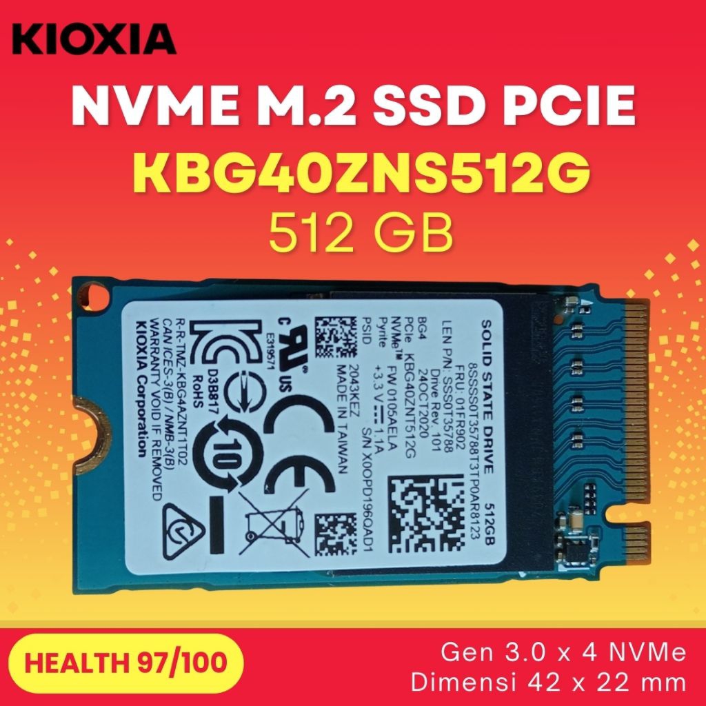 SSD M.2 NVME 512 GB Bekas Ori Murah