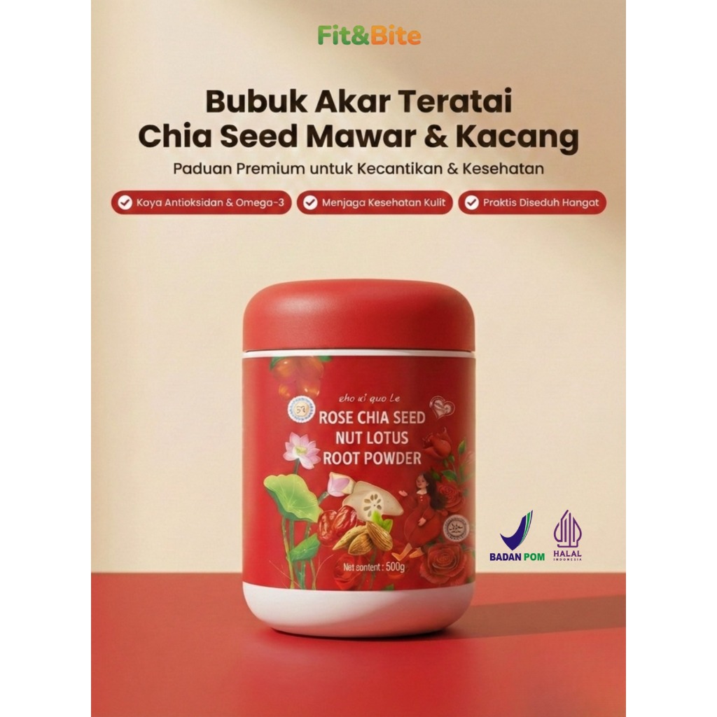 Oufen lotus root chia seed  bpom original