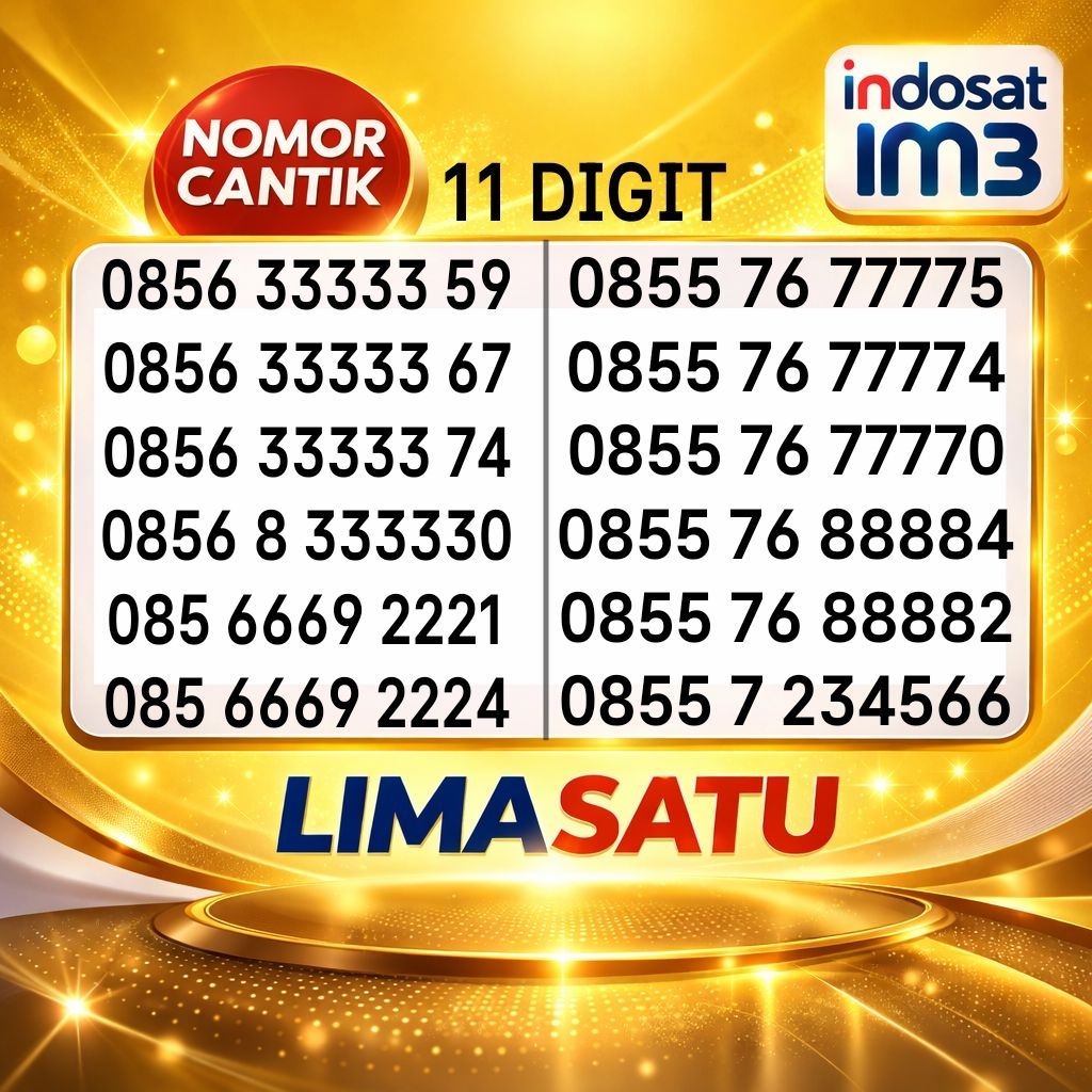 Nomor Cantik Indosat 11 digit Nomor Cantik IM3 11 digit Panca/kwartet/double triple PROMO 99999/1111
