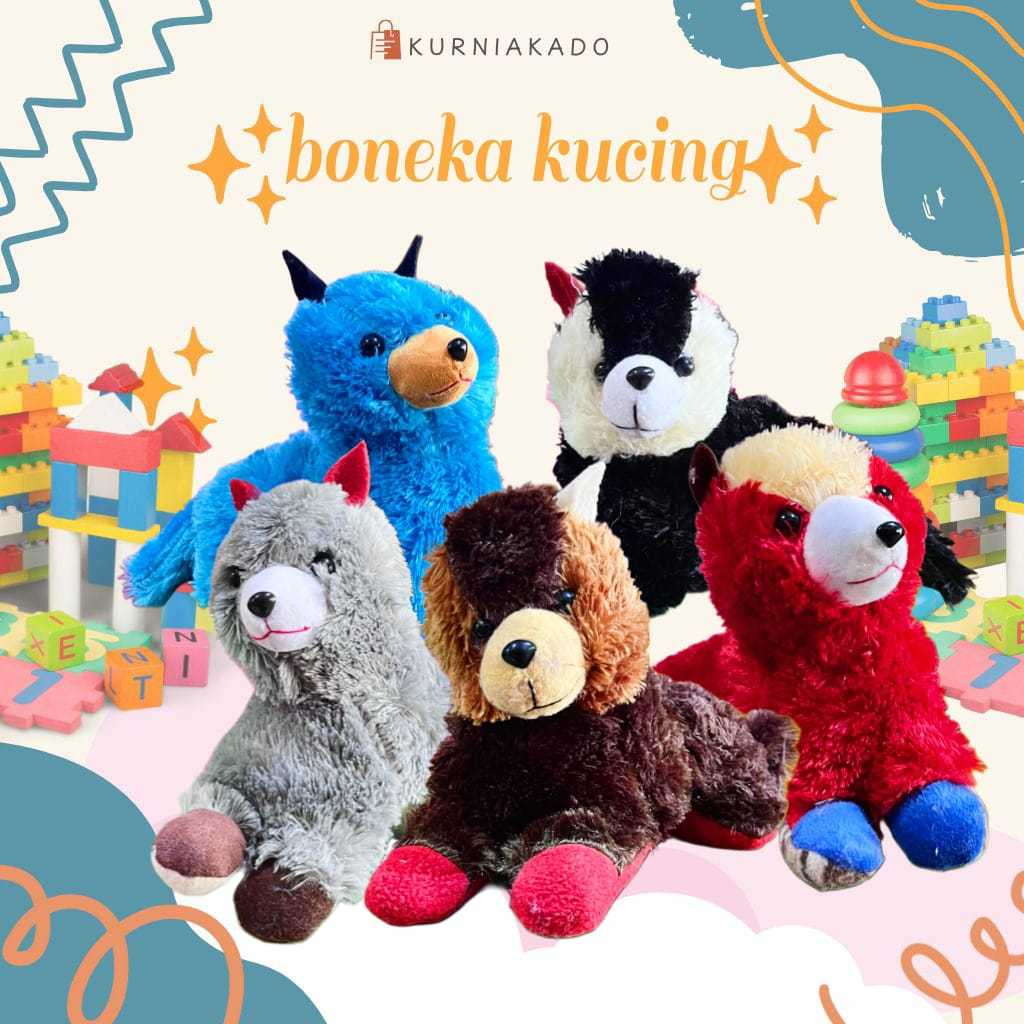 Boneka kucing duduk  obral lucu boneka Berbulu lucu Karakter Boneka cat murah lucu import kurnia kad