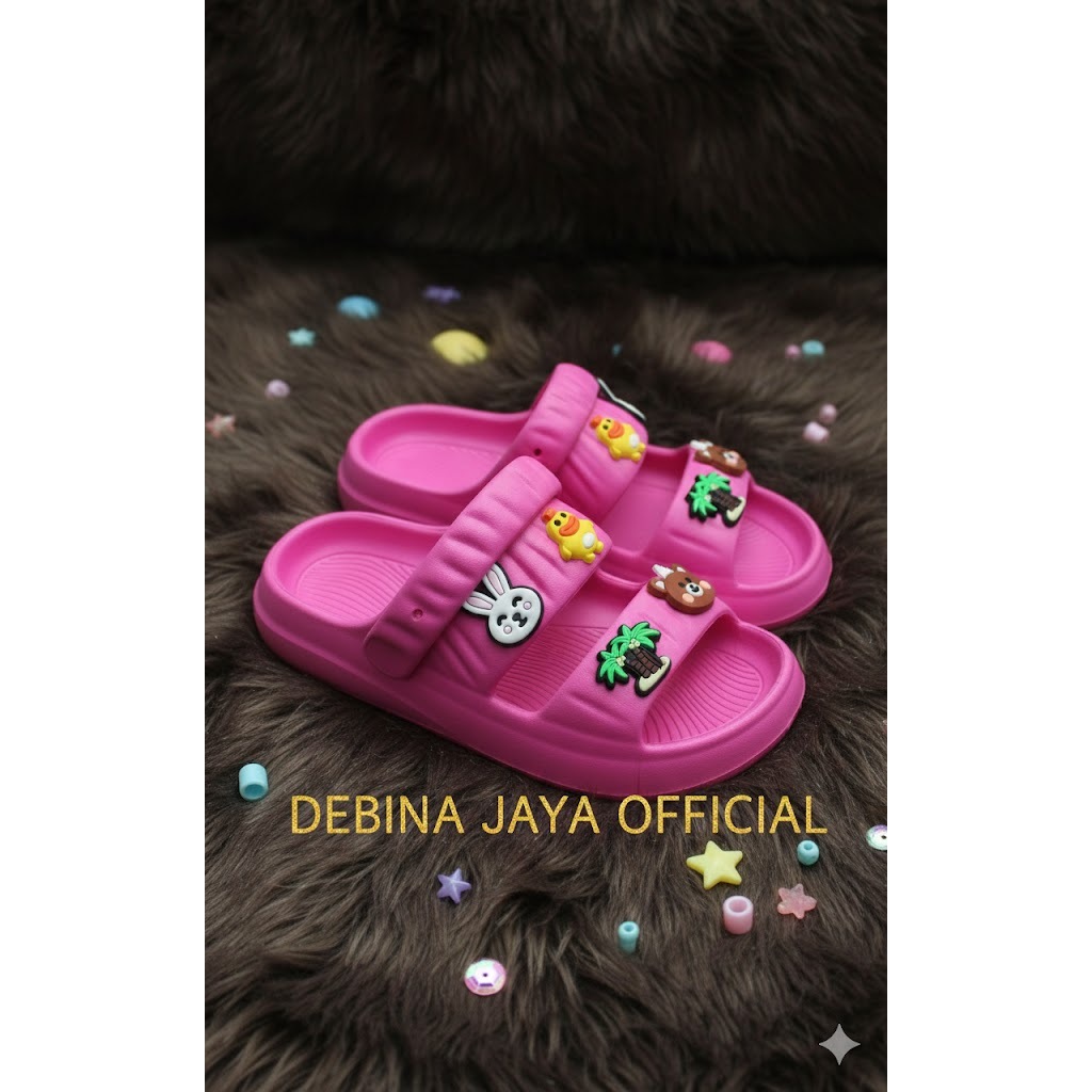 Debina jaya Official – Sandal Breslin Anak Perempuan No.24-35 – Sandal Fashion Import Anak Cewek Bak