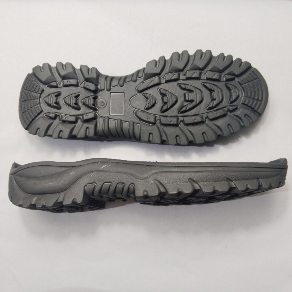 Sol Sepatu PDL Safety Rudal Hitam Bahan PVC Ringan - Outsole Sepatu Boot TNI POLRI Security Safety M