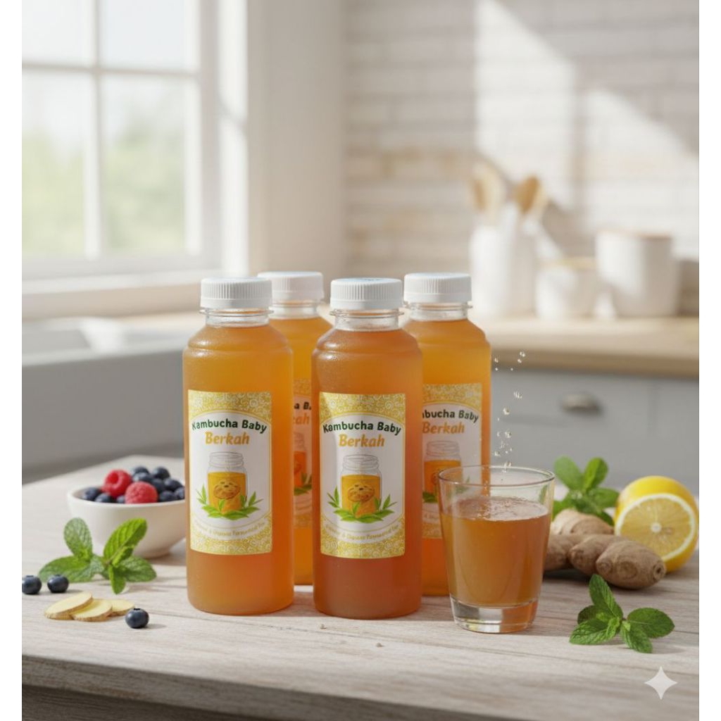 (250 GRAM) MINUMAN KOMBUCHA BABY BERKAH BY BU JENN ORIGINAL / MINUMAN KESEHATAN KOMBUCHA / MINUMAN K